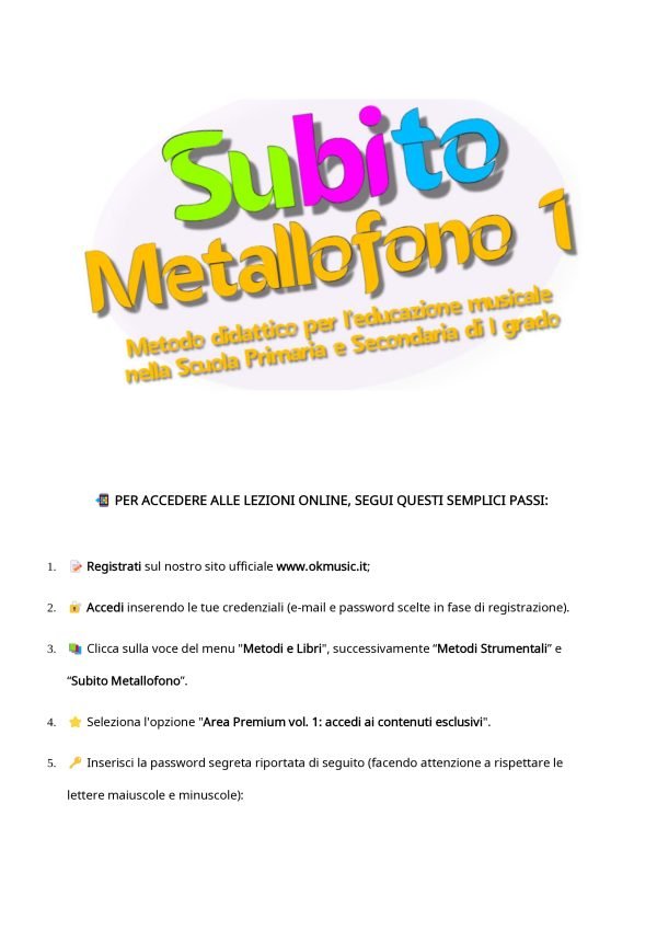 🏷️ Subito Metallofono Vol. 1: Metodo Facile per Bambini con Spartiti e Basi Musicali Online - immagine 4