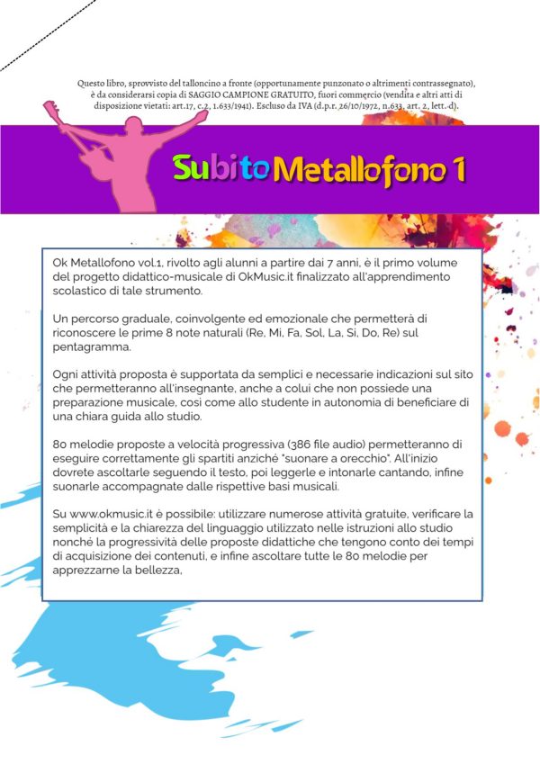🏷️ Subito Metallofono Vol. 1: Metodo Facile per Bambini con Spartiti e Basi Musicali Online - immagine 11